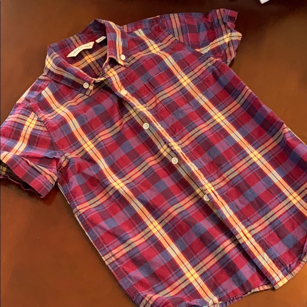 EUC Janie and Jack short sleeve button down size 6